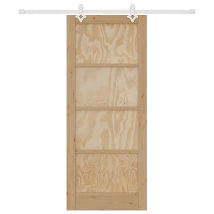 Sliding Door White 32.7 x 79.5 in Solid pine wood and steel