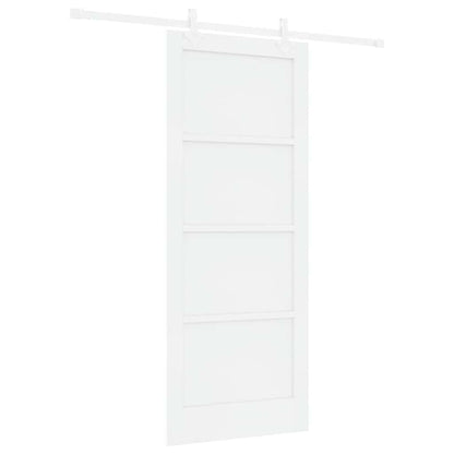 Sliding Door White 32.7 x 79.5 in Solid pine wood and steel