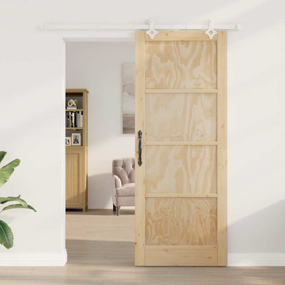 Sliding Door White 32.7 x 83.1 in Solid pine wood and steel