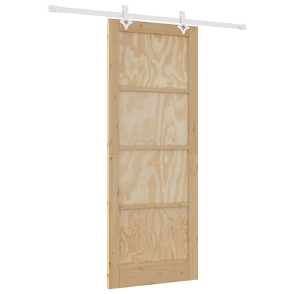 Sliding Door White 32.7 x 83.1 in Solid pine wood and steel