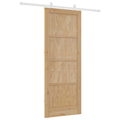 Sliding Door White 32.7 x 83.1 in Solid pine wood and steel