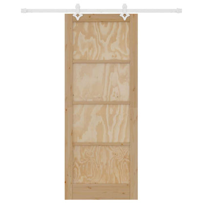 Sliding Door White 32.7 x 83.1 in Solid pine wood and steel