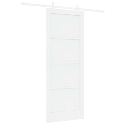 Sliding Door White 32.7 x 83.1 in Solid pine wood and steel