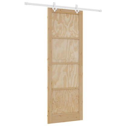 Sliding Door White 32.7 x 91.4 in Solid pine wood and steel