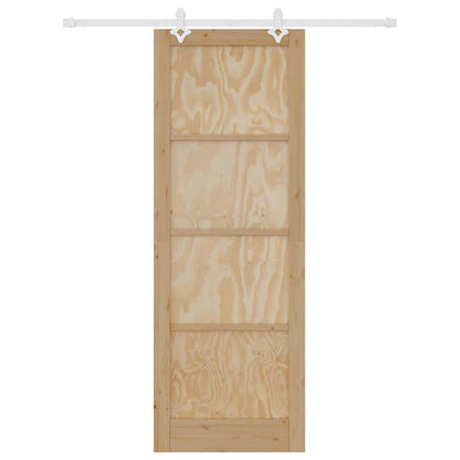 Sliding Door White 32.7 x 91.4 in Solid pine wood and steel