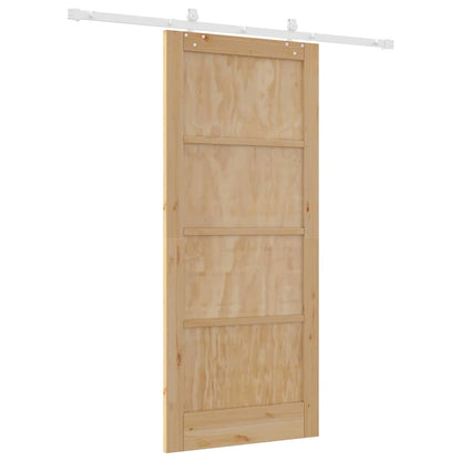 Sliding Door Natural and white 33.86 x 78.15 in