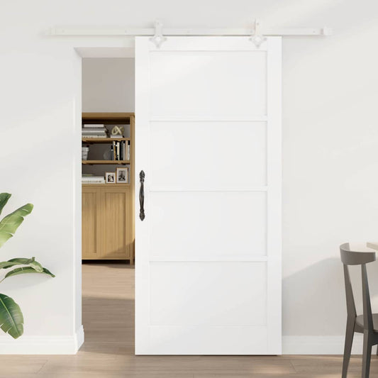 Sliding Door White 36.6 x 79.5 in Solid pine wood and steel