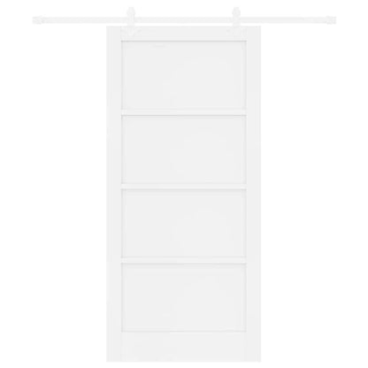 Sliding Door White 36.6 x 79.5 in Solid pine wood and steel