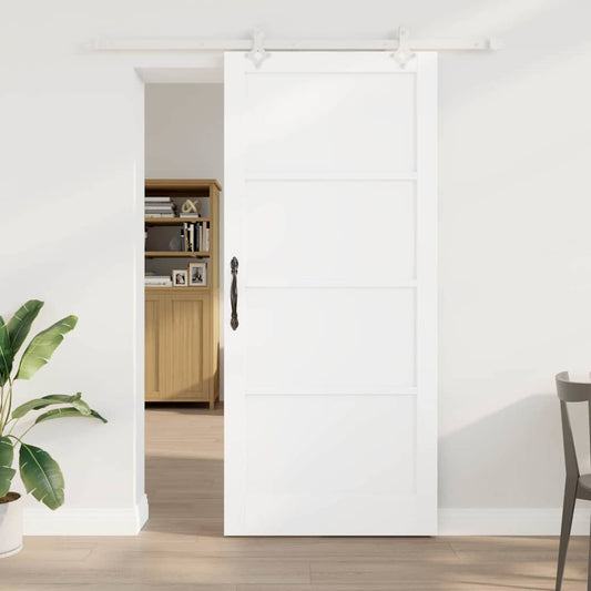 Sliding Door White 36.6 x 83.1 in Solid pine wood and steel