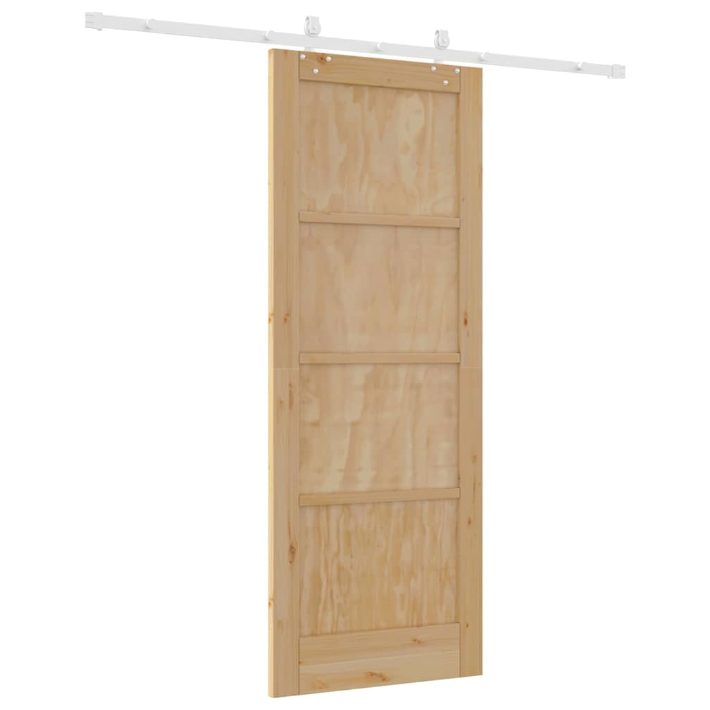 Sliding Door Natural and white 30.71 x 79.53 in