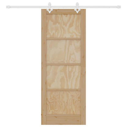 Sliding Door Natural and white 30.71 x 79.53 in