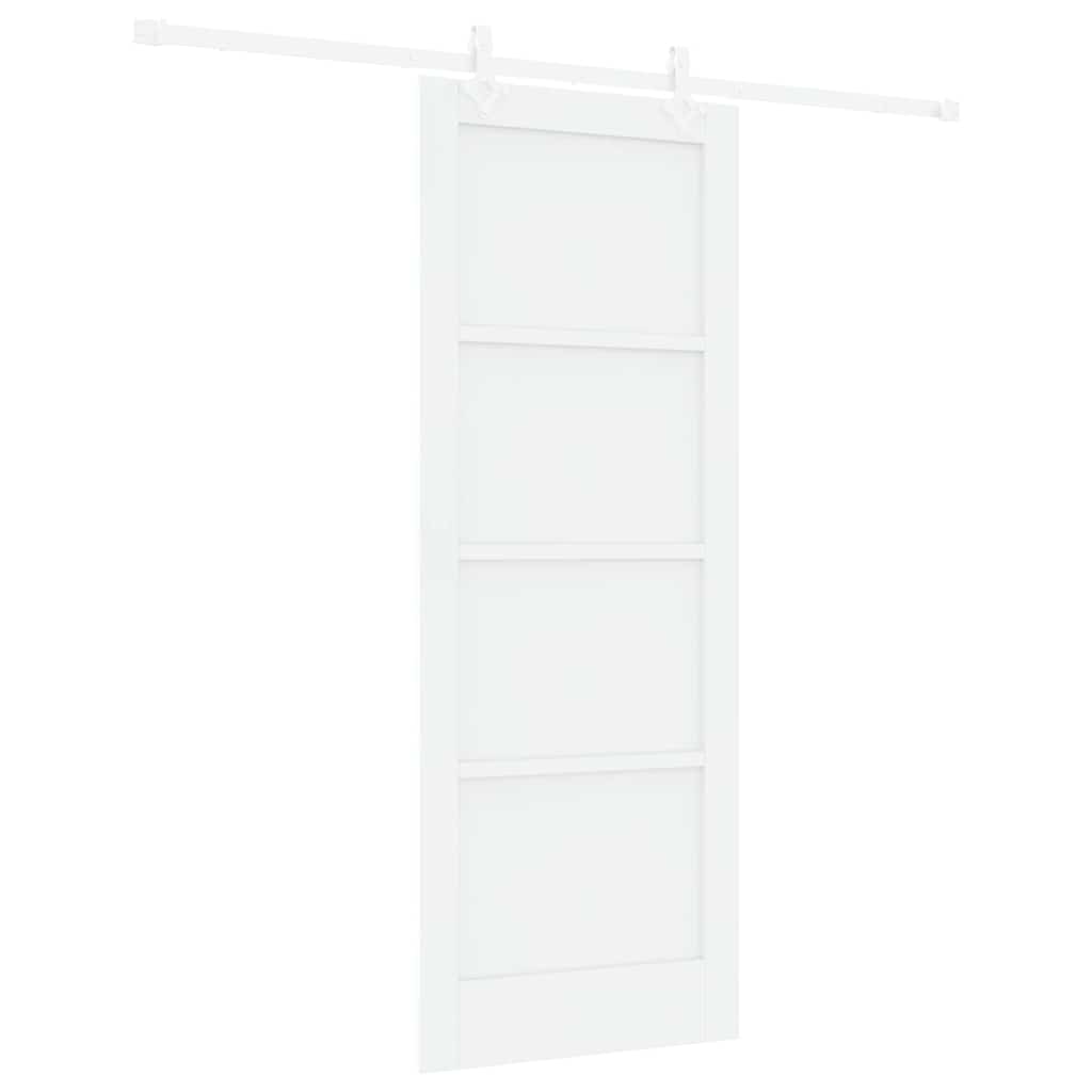 Sliding Door White 30.7 x 79.5 in Solid pine wood and steel