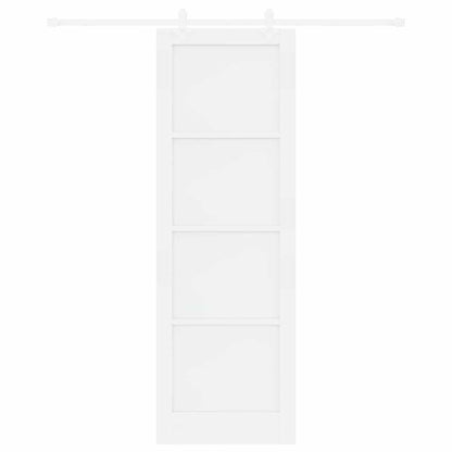 Sliding Door White 30.7 x 91.3 in Solid pine wood and steel