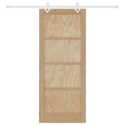 Sliding Door White 32.7 x 79.5 in Solid pine wood and steel