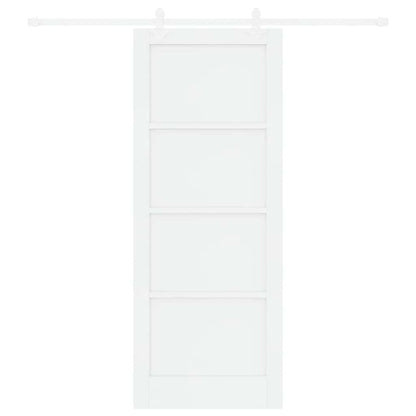 Sliding Door White 32.7 x 83.1 in Solid pine wood and steel