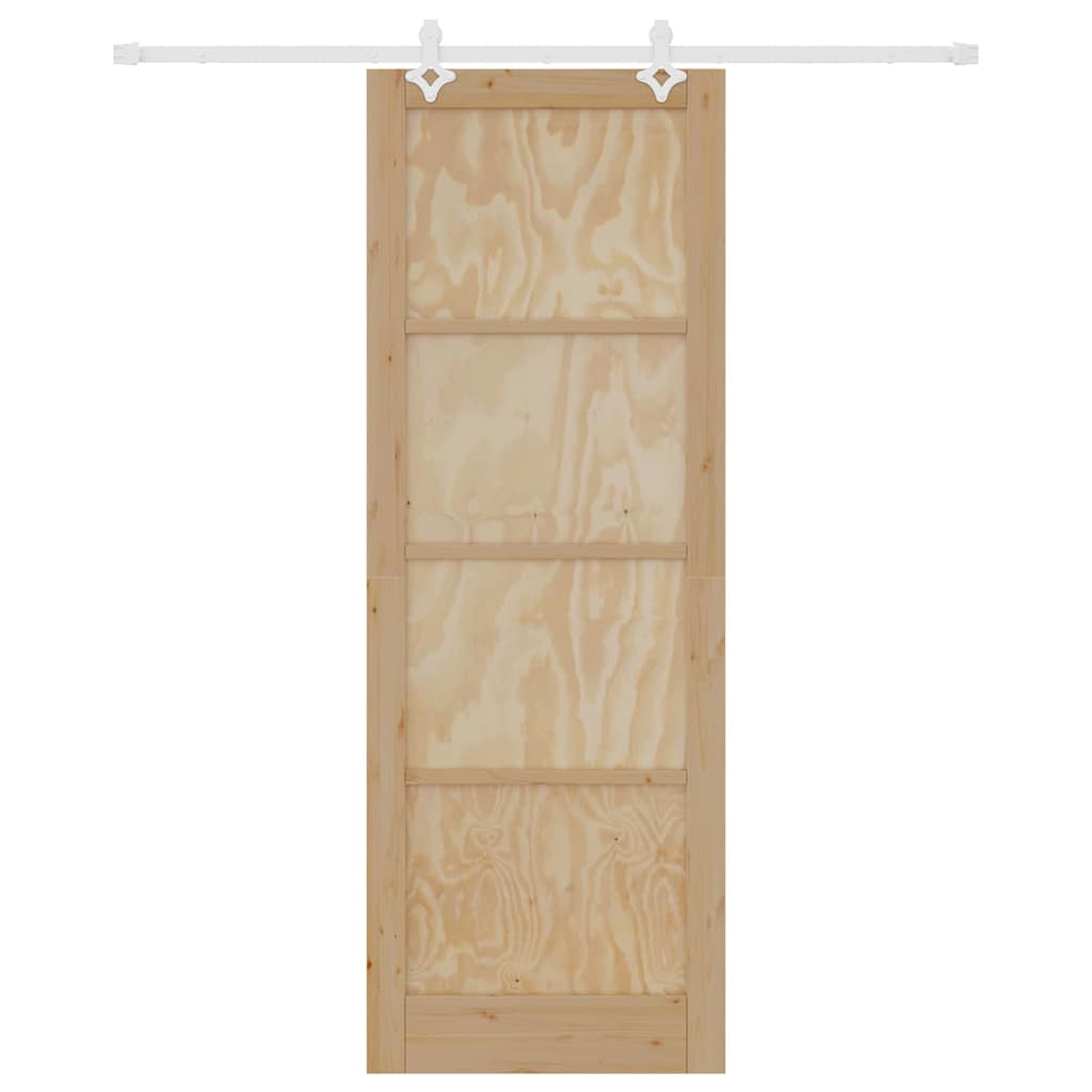 Sliding Door Natural and white 32.68 x 91.34 in