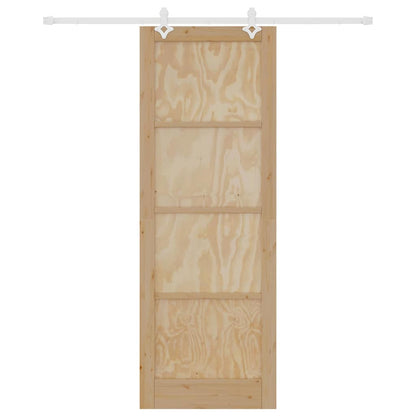 Sliding Door Natural and white 32.68 x 91.34 in