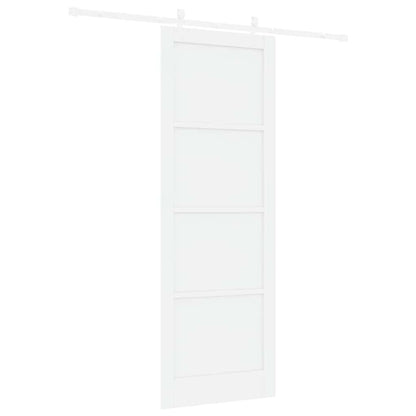 Sliding Door White 32.7 x 91.4 in Solid pine wood and steel