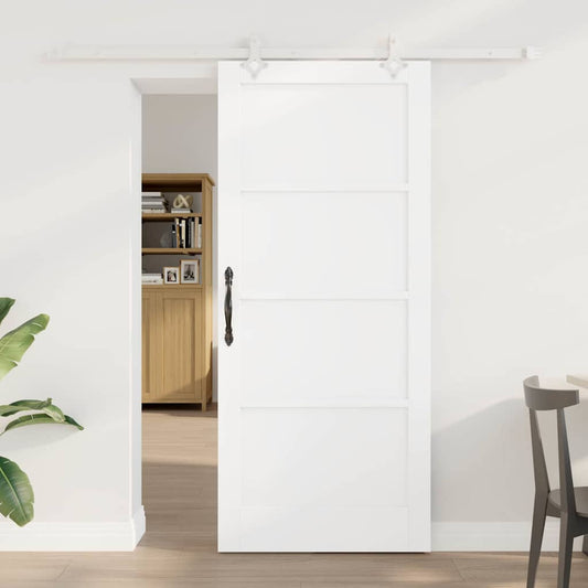 Sliding Door White 33.9 x 78.1 in Solid pine wood and steel