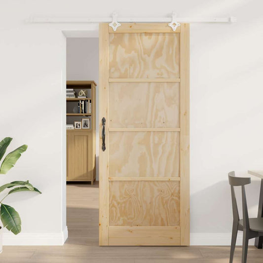 Sliding Door Natural and white 33.86 x 83.07 in
