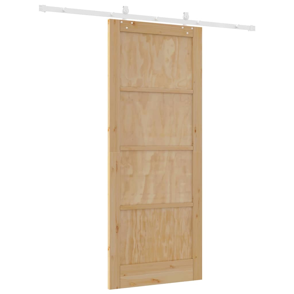 Sliding Door Natural and white 33.86 x 83.07 in