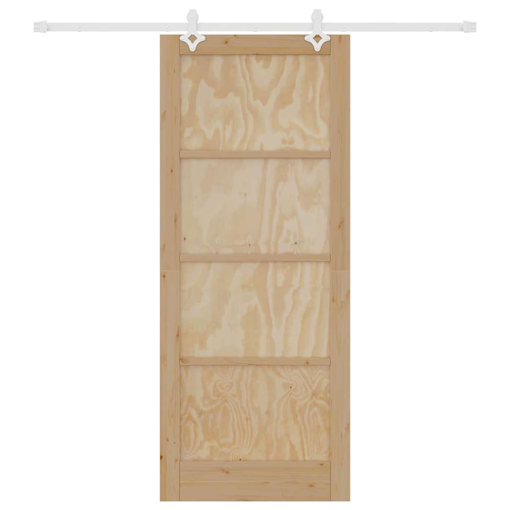 Sliding Door Natural and white 33.86 x 83.07 in