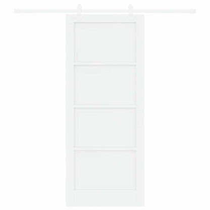 Sliding Door White 33.9 x 83.1 in Solid pine wood and steel