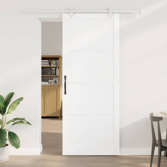 Sliding Door White 36.6 x 91.3 in Solid pine wood and steel