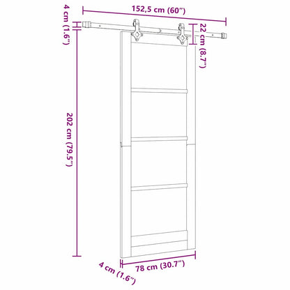 Sliding Door Set Other ORKDAL White and black 30.7 x 79.5 in
