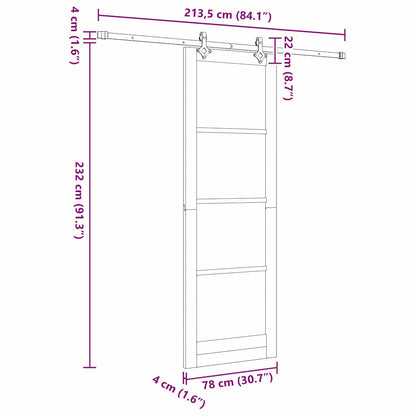 Sliding Door Set Other ORKDAL White and black 30.7 x 91.3 in