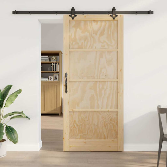 Sliding Door Set Other ORKDAL natural and black 36.6 x 83.1 in