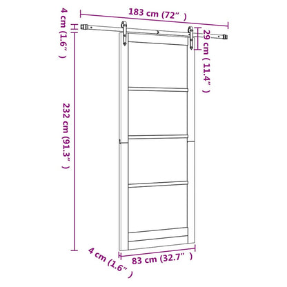 Sliding Door Other ORKDAL Natural and white 32.7 x 91.4 in