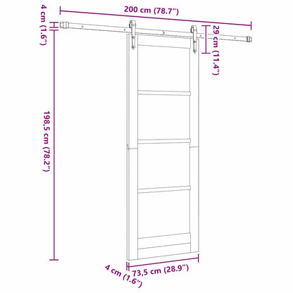 Sliding Door Other ORKDAL White and black 29 x 78 in