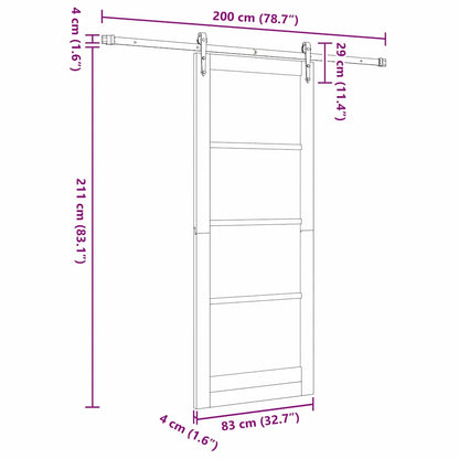Sliding Door Other ORKDAL White and black 32.7 x 83.1 in