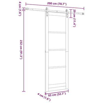 Sliding Door Other ORKDAL White and black 32.7 x 91.4 in