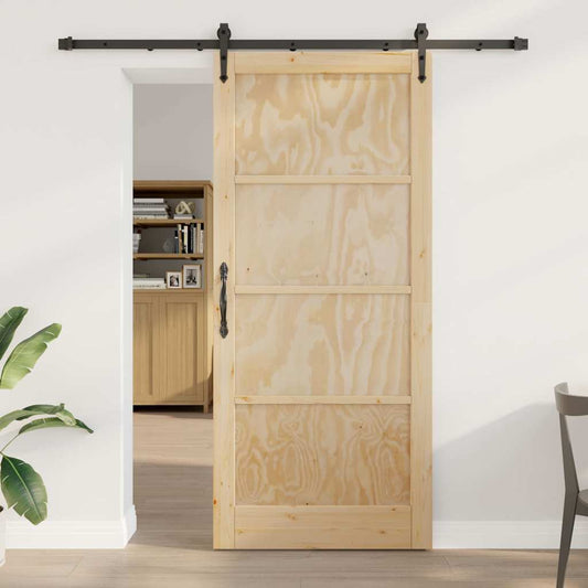 Sliding Door Other ORKDAL natural and black 36.6 x 83.1 in
