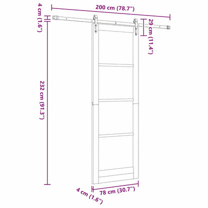 Sliding Door Other ORKDAL Natural and white 30.7 x 91.3 in