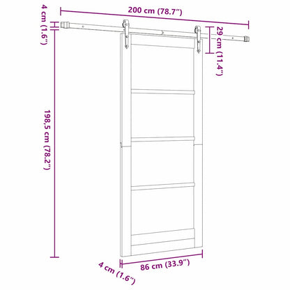 Sliding Door Other ORKDAL White 33.9 x 78.1 in