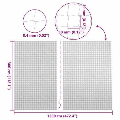 Cat Net Transparent Nylon 12 x 3 ft UV-resistant materials