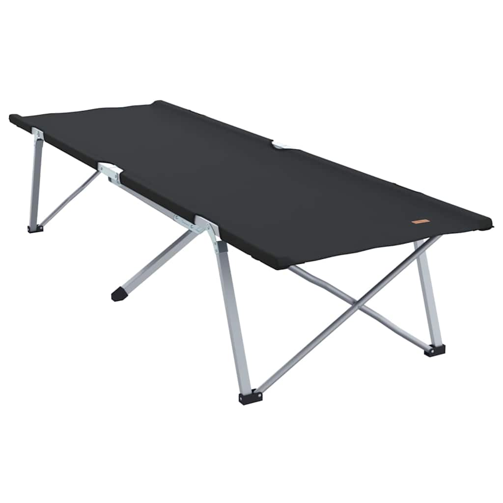 Folding Camping Bed Manual Black 62 x 194 x 42 cm Oxford Fabric