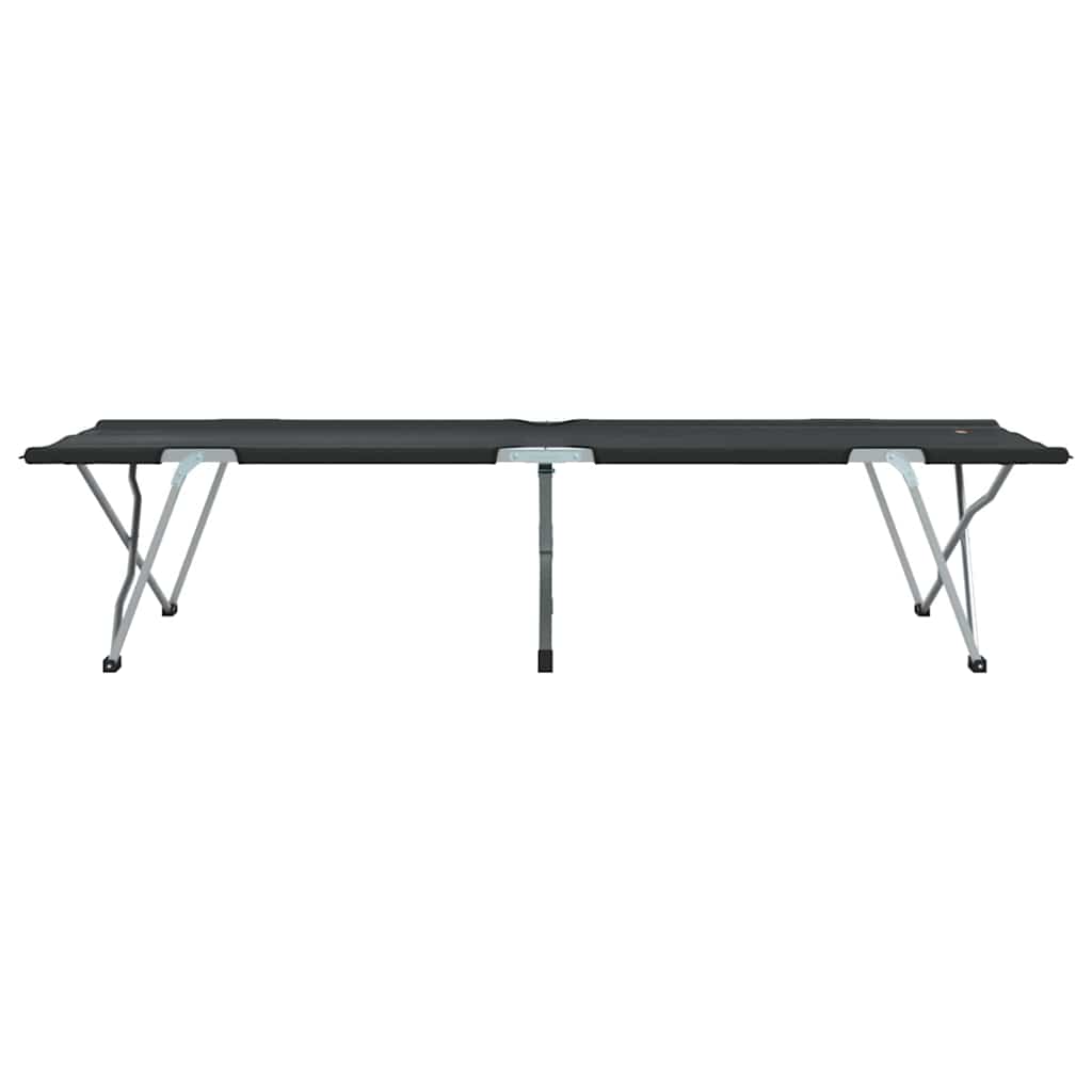 Folding Camping Bed Manual Black 62 x 194 x 42 cm Oxford Fabric