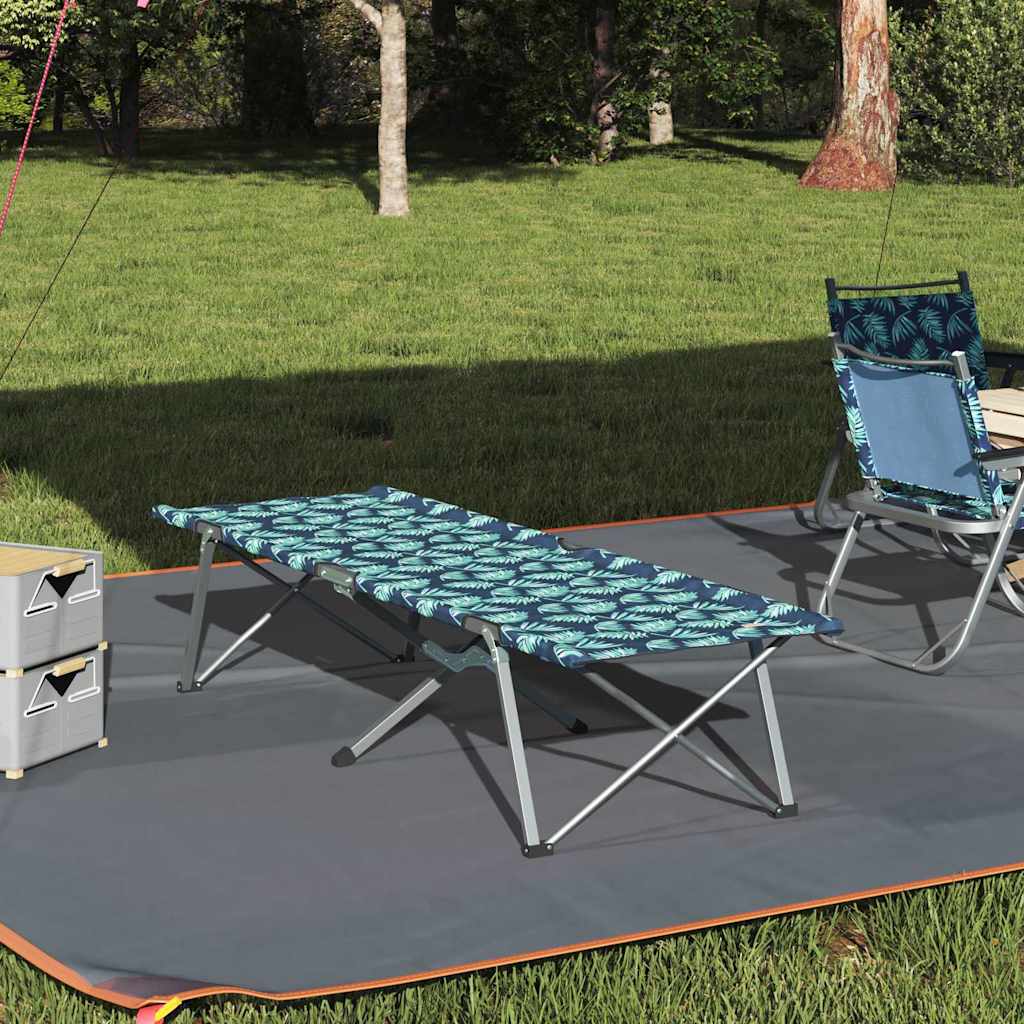 Folding Camping Bed Leaf pattern 62 x 194 x 42 cm Oxford Fabric