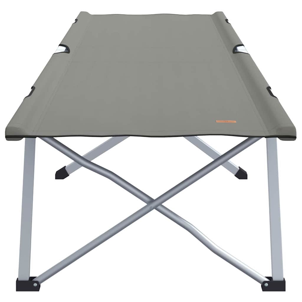 Folding Camping Bed 2 pcs Gray 62 x 194 x 42 cm Oxford Fabric