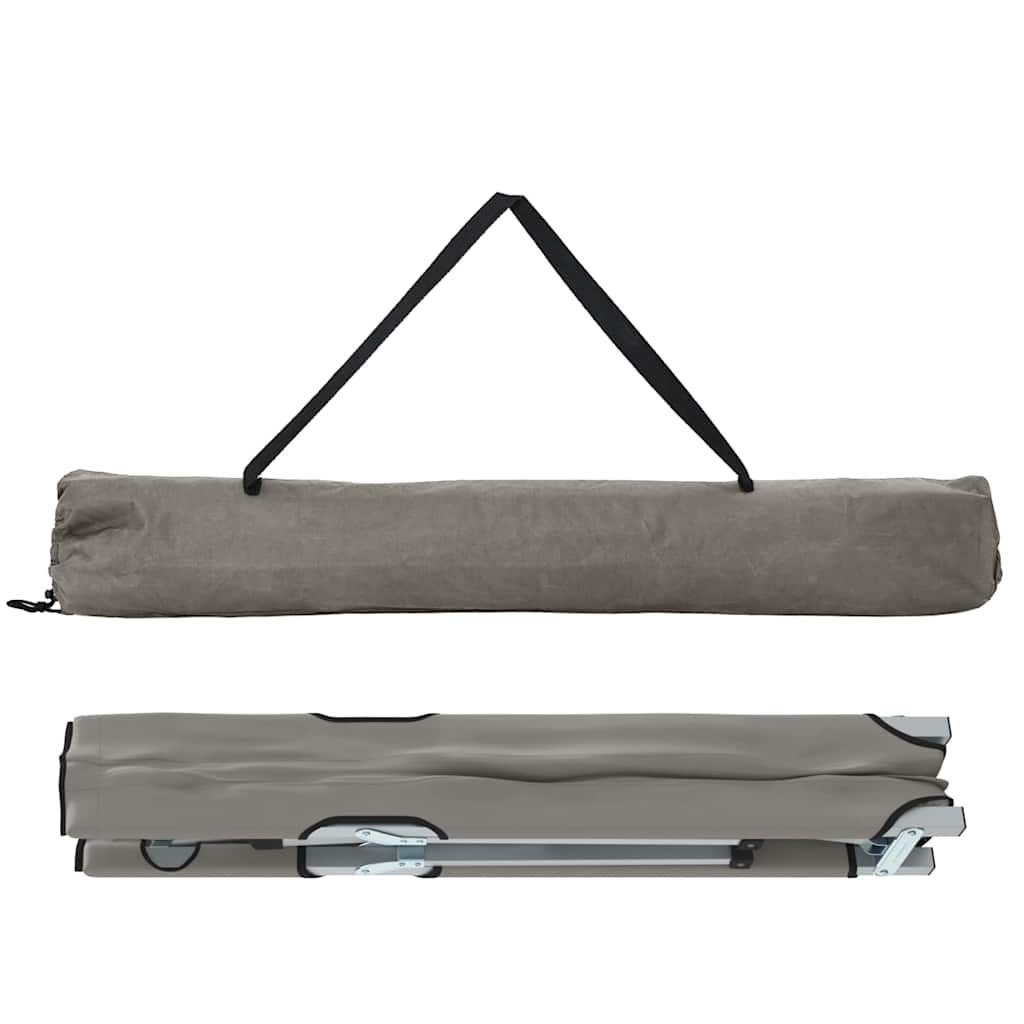 Folding Camping Bed 2 pcs Gray 62 x 194 x 42 cm Oxford Fabric