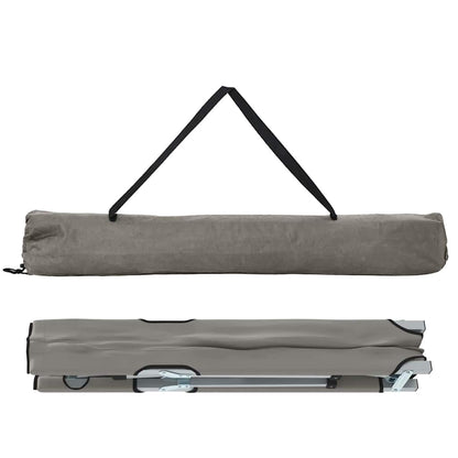 Folding Camping Bed 2 pcs Gray 62 x 194 x 42 cm Oxford Fabric