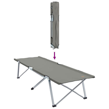 Folding Camping Bed 2 pcs Gray 62 x 194 x 42 cm Oxford Fabric