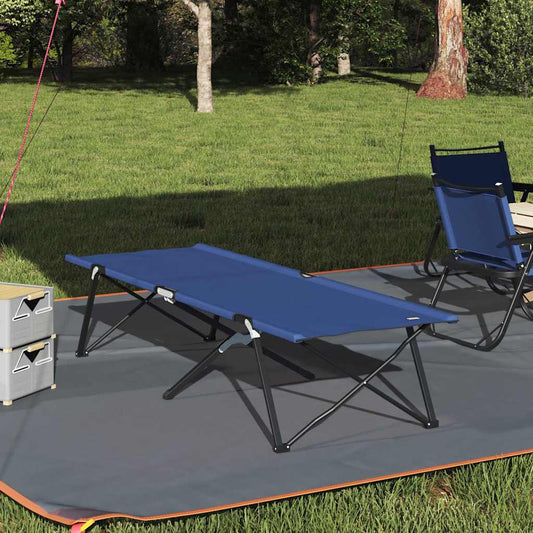 Folding Camping Bed Folding Blue 206 x 76 x 74 cm Oxford Fabric