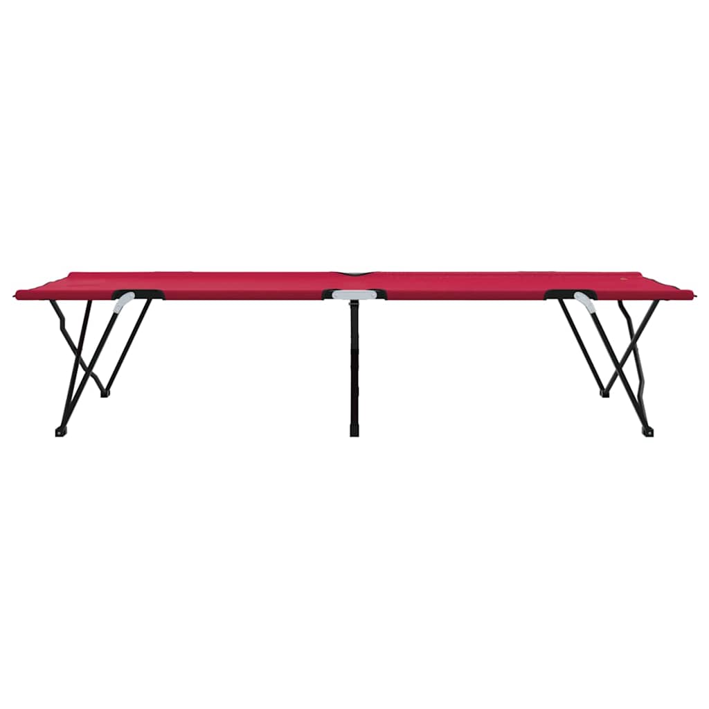 Folding Camping Bed Folding Red 206 x 76 x 74 cm Oxford Fabric