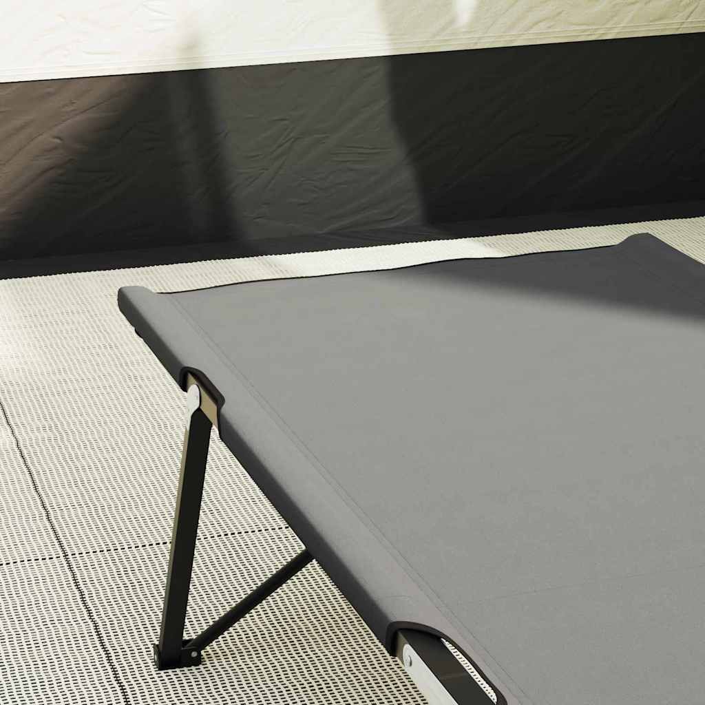 Folding Camping Bed Folding Gray 206 x 76 x 74 cm Oxford Fabric