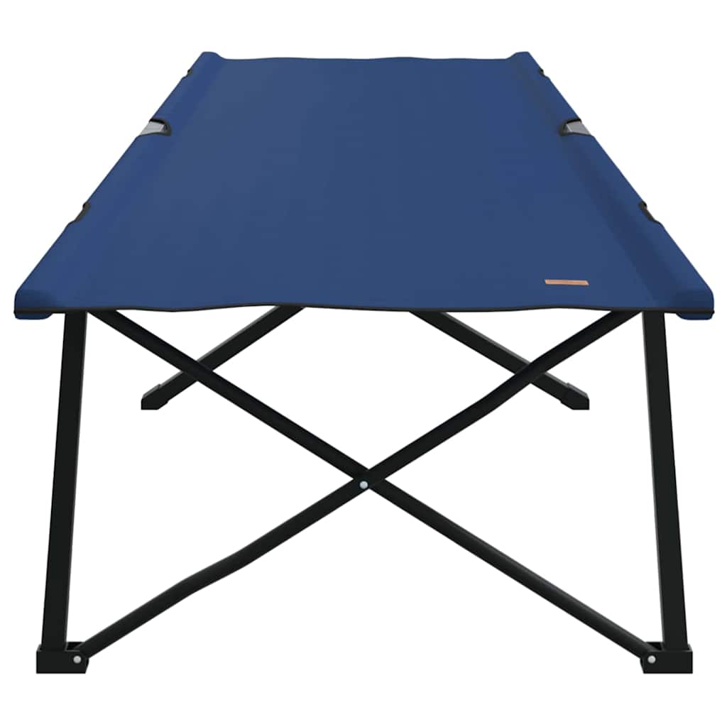 Folding Camping Bed 2 pcs Blue 206 x 76 x 74 cm Oxford Fabric